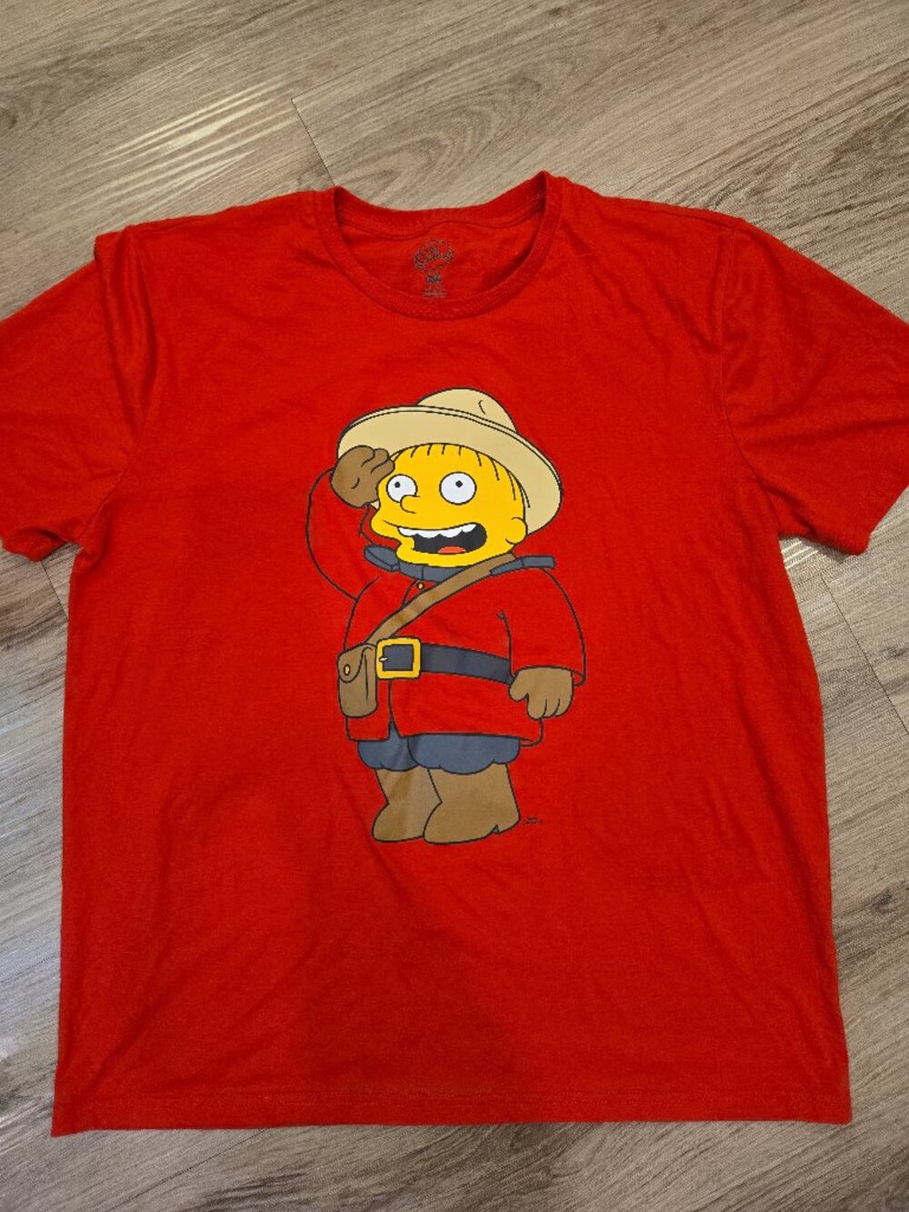The Simpsons Ralph Wiggum Red Canadian Mountie T-Shirt